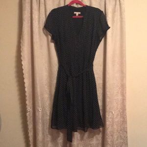 Polka dot black and white dress